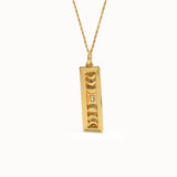 Celestial Rectangle Pendant Necklace