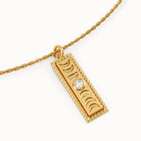 Celestial Rectangle Pendant Necklace