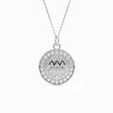 Aquarius Sign Pendant Necklace