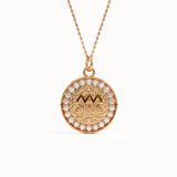 Aquarius Sign Pendant Necklace