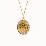 Aquarius Sign Pendant Necklace