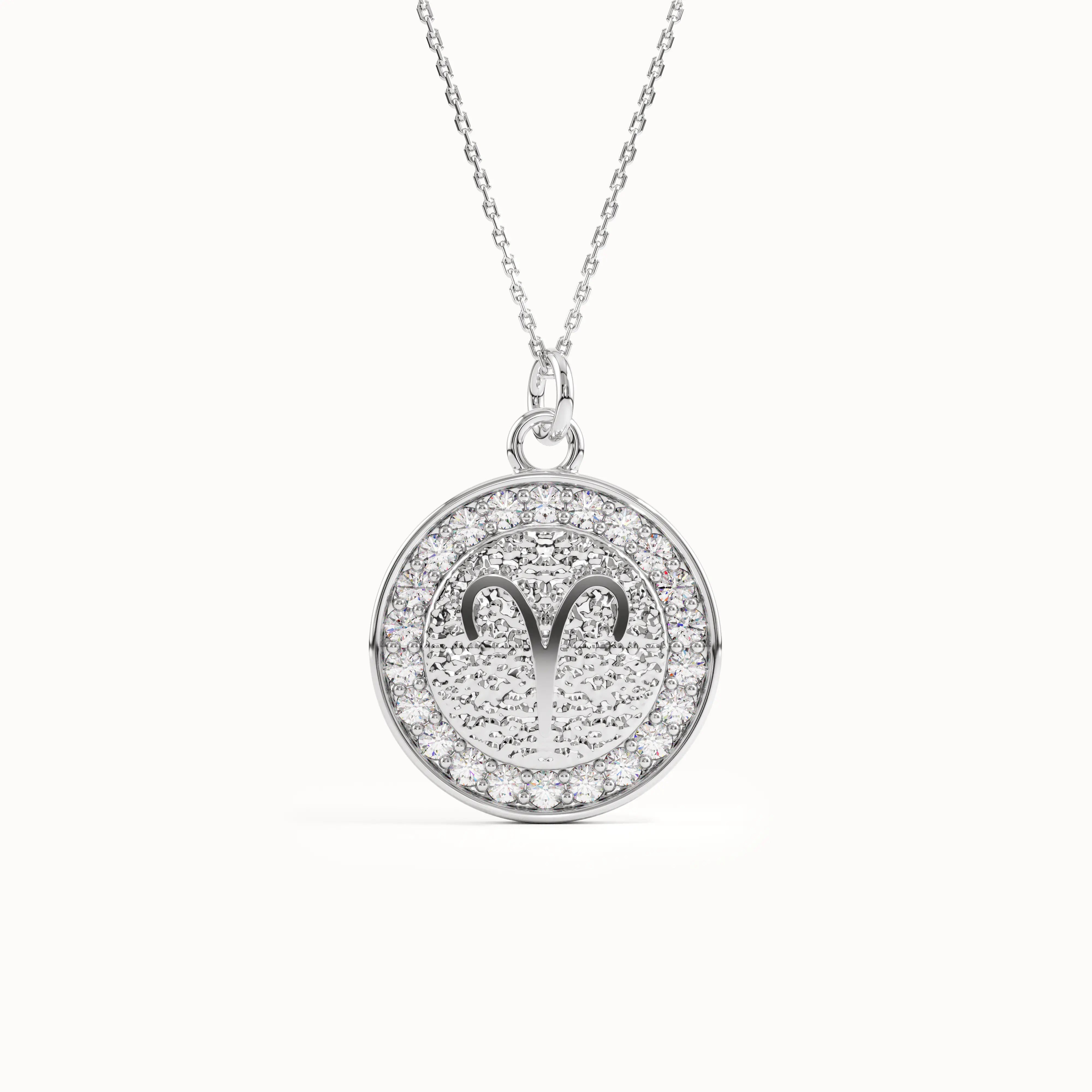 Aries Sign Pendant Necklace