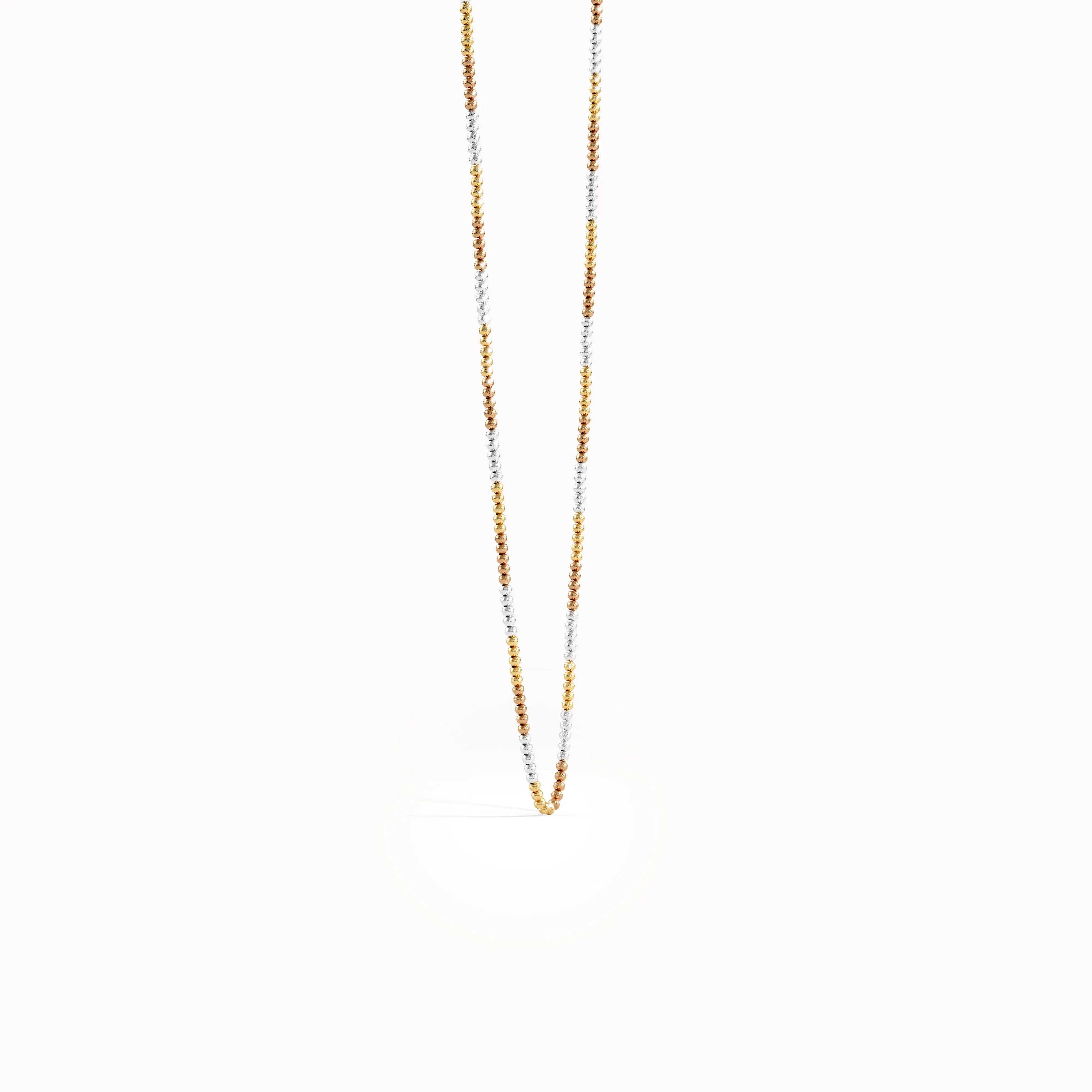 Mixed Gold Beaded Chain Necklace brennmore