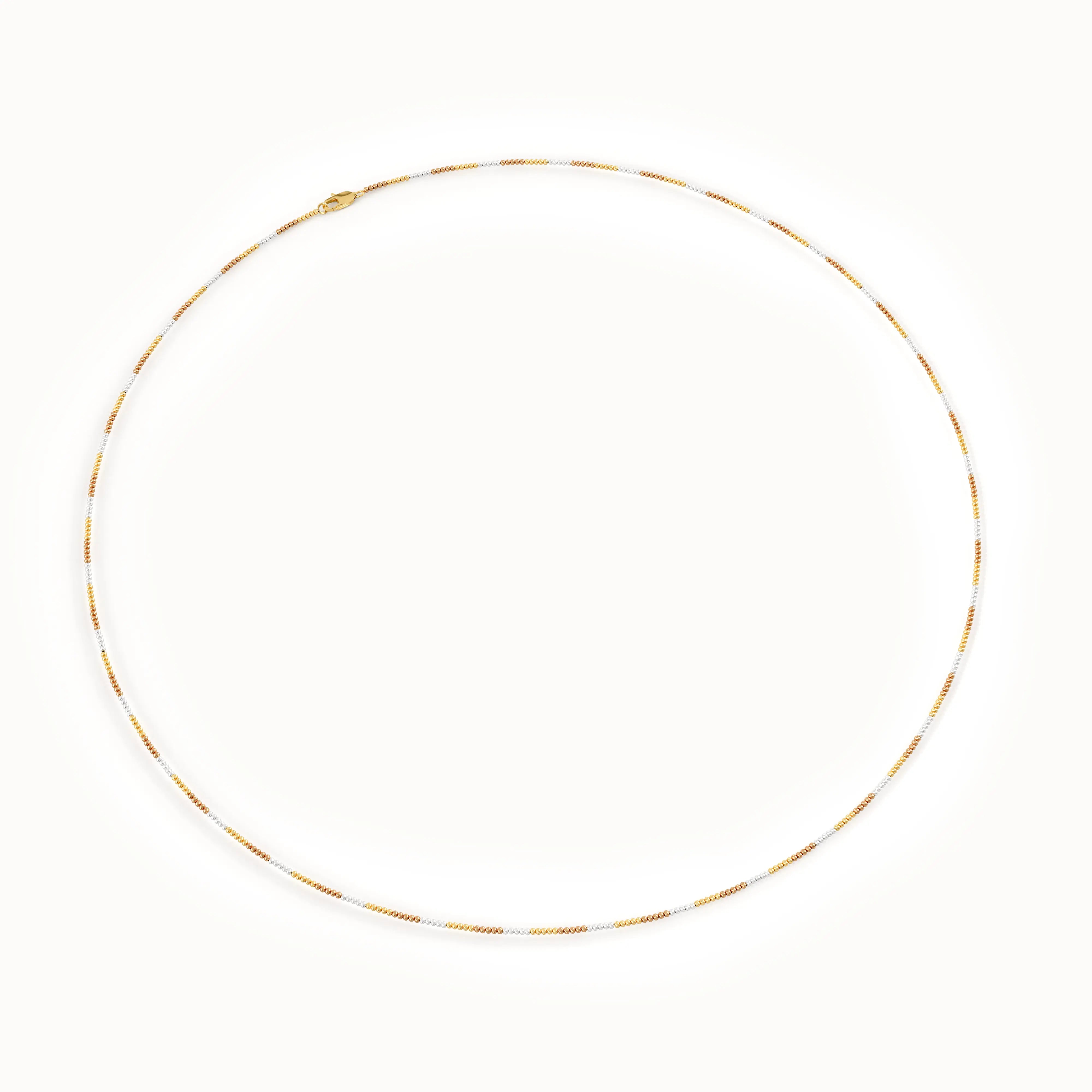 Mixed Gold Beaded Chain Necklace brennmore