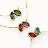 Marquise Family Birthstone Necklace - BRENNMORE 