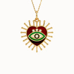 14k Solid Gold Custom Enamel Pendant - BRENNMORE 