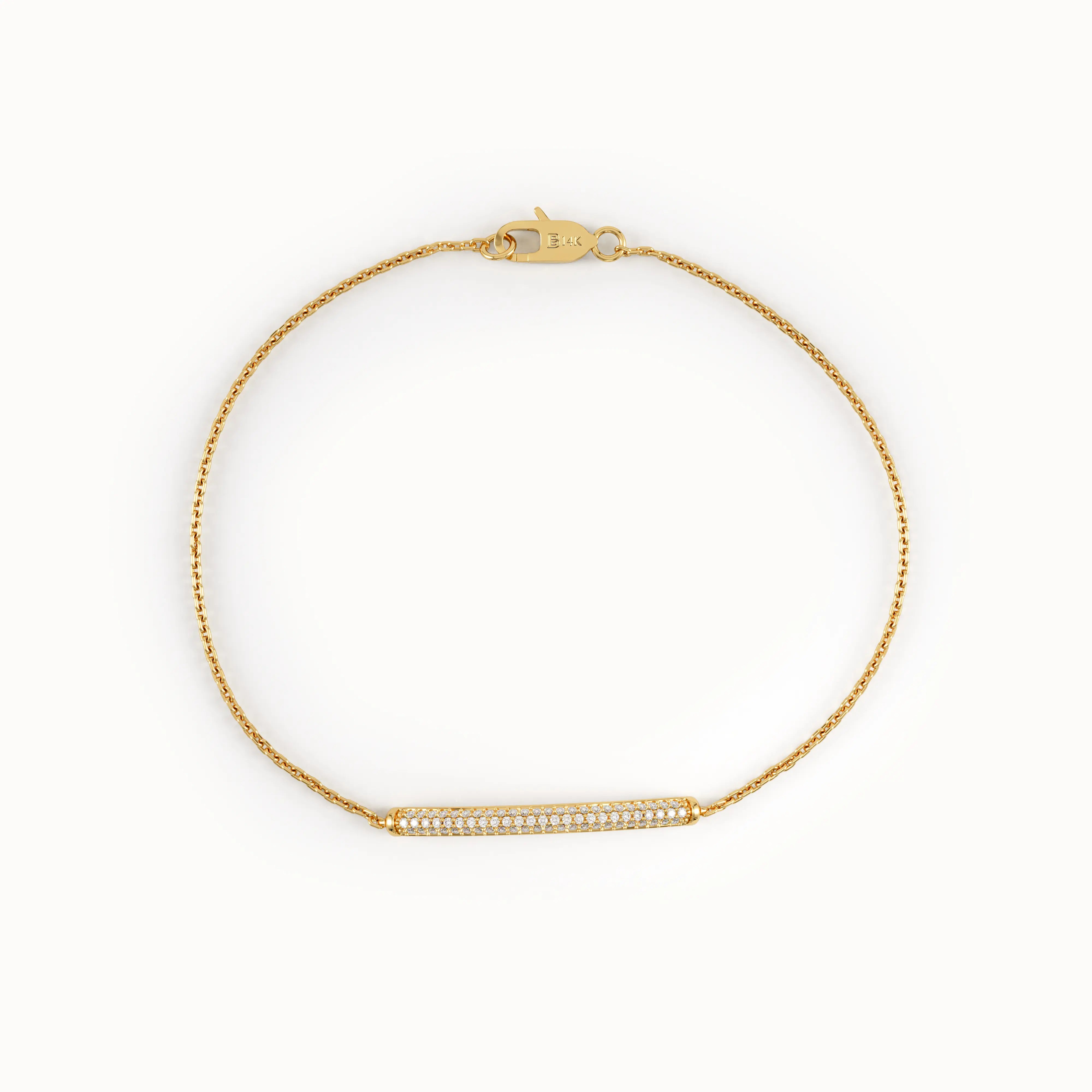 Pave Lab Diamond Bar Bracelet - BRENNMORE