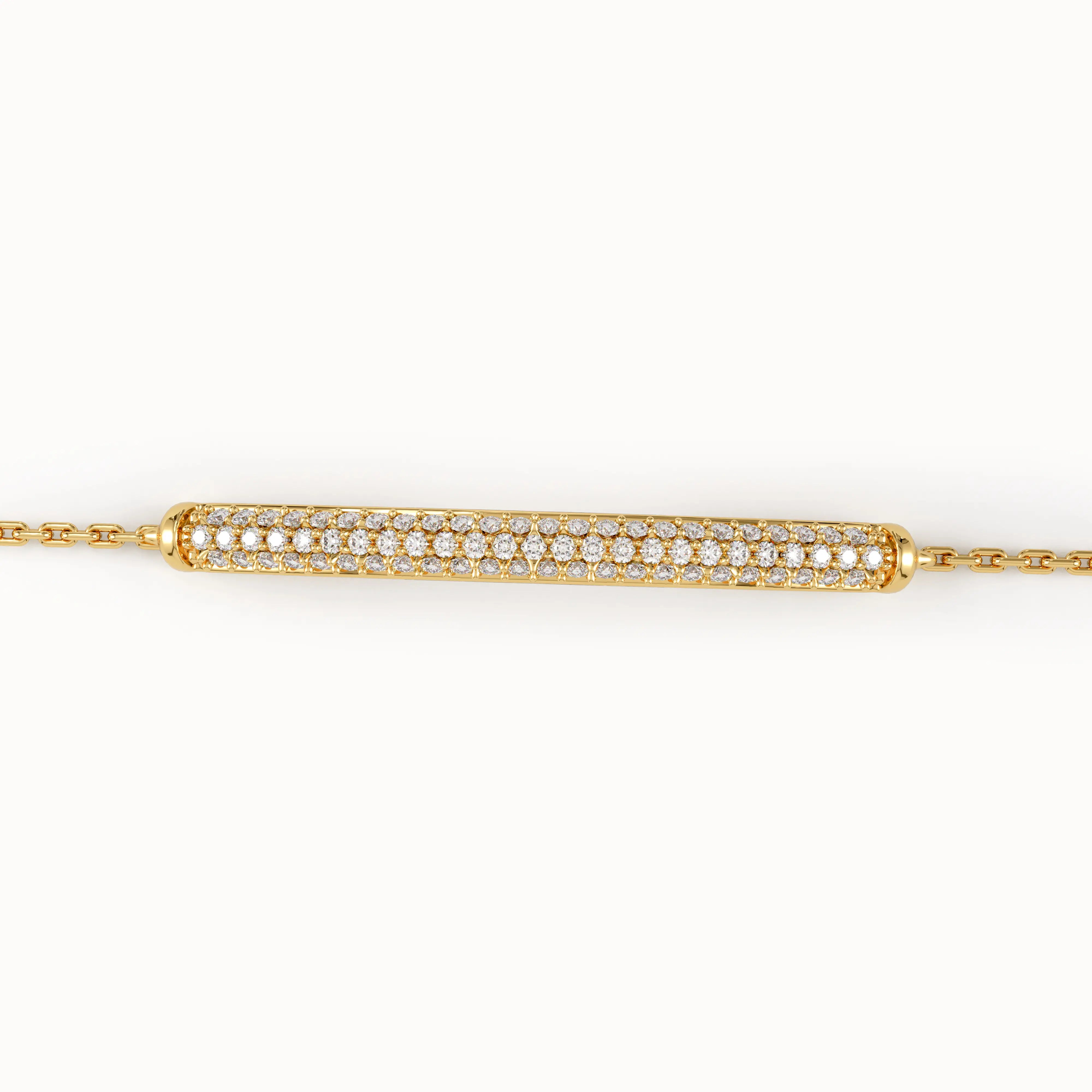 Pave Lab Diamond Bar Bracelet - BRENNMORE