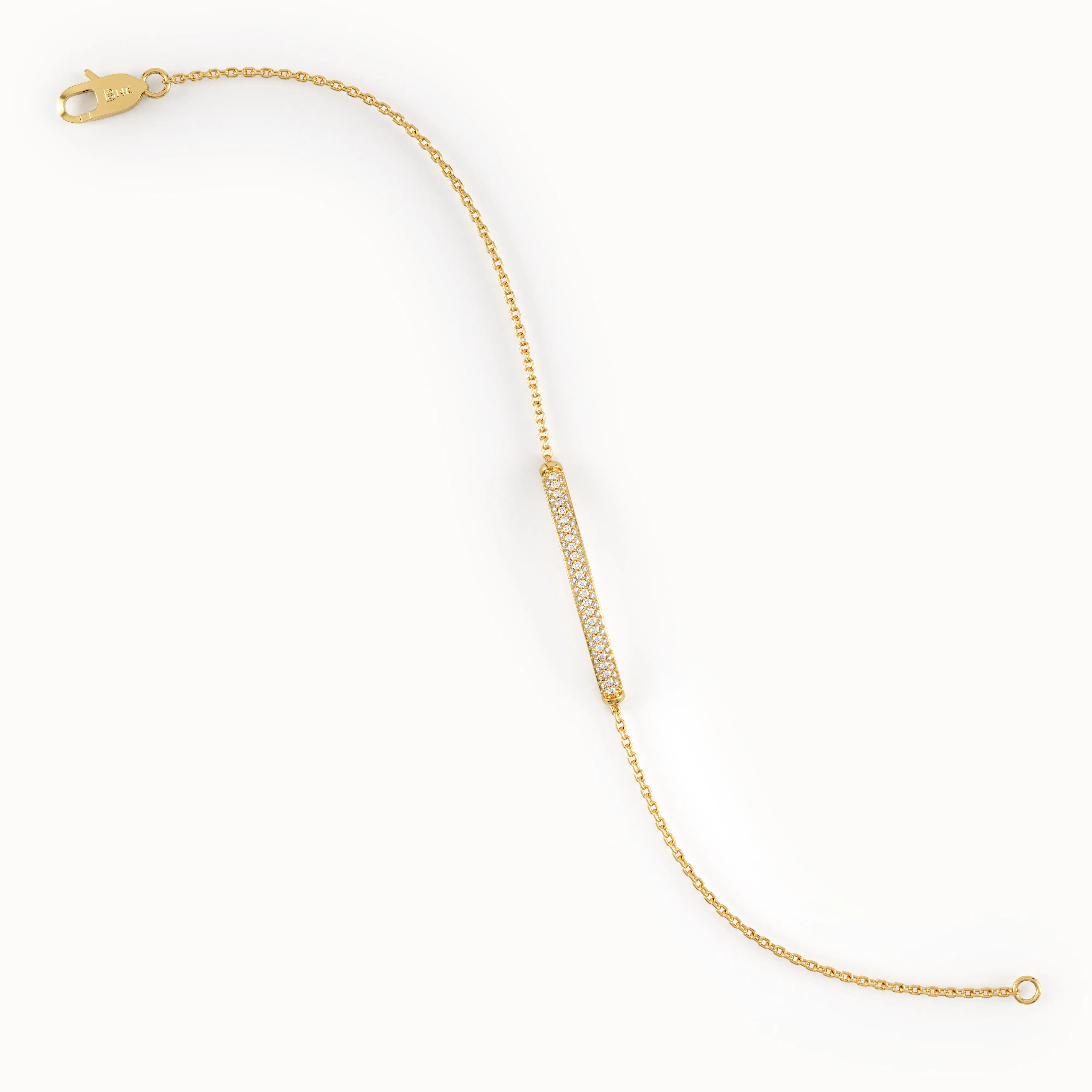 Pave Lab Diamond Bar Bracelet - BRENNMORE