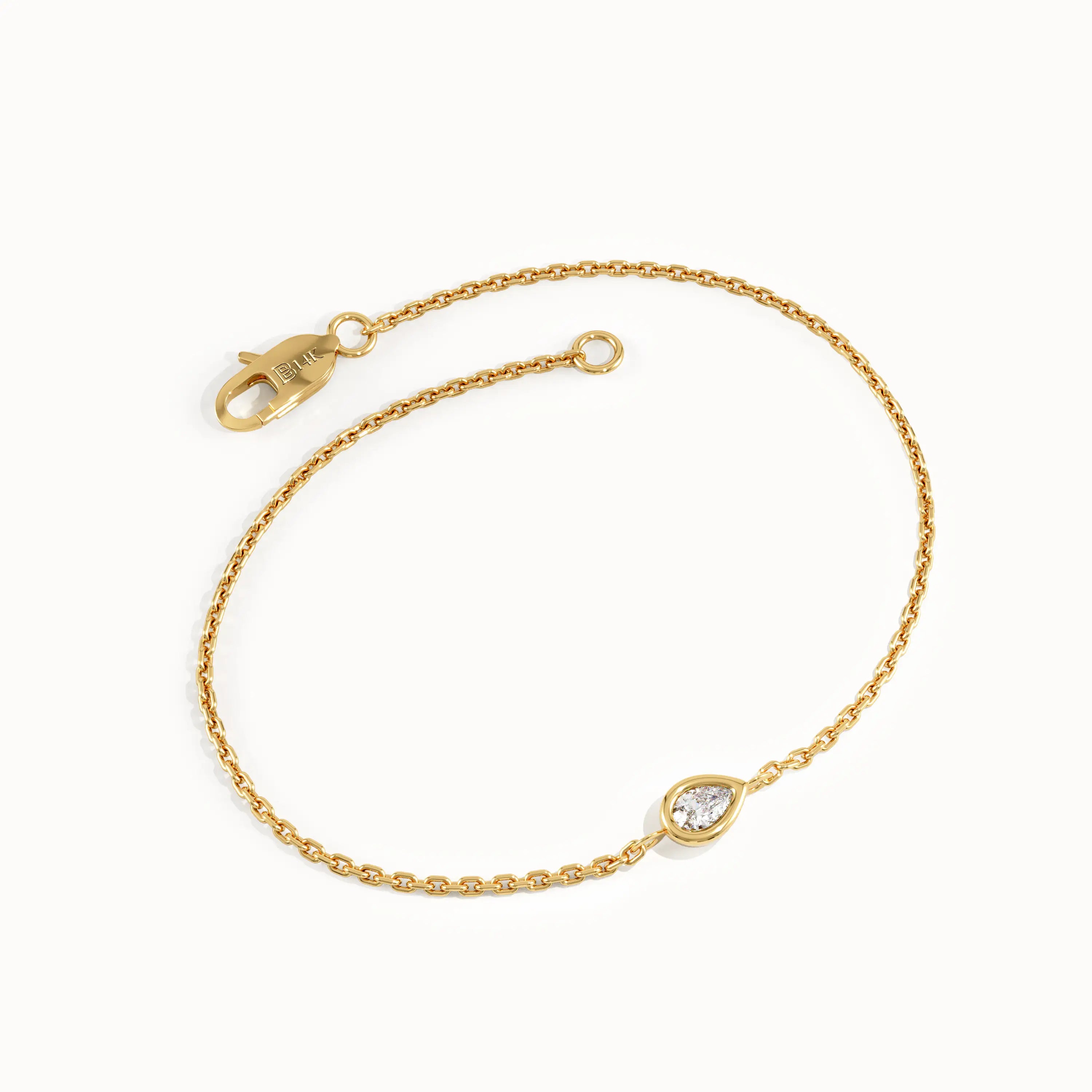 Pear Lab Diamond Solitaire Bracelet for Women - BRENNMORE 