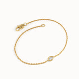 Pear Lab Diamond Solitaire Bracelet