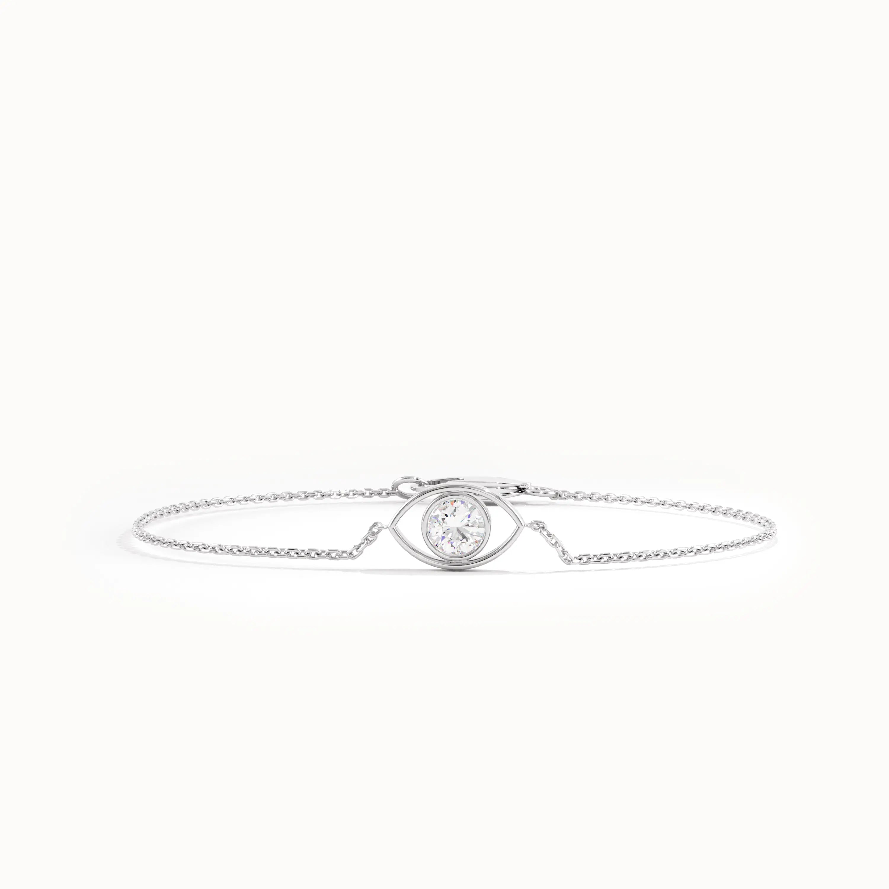 14k Solid Gold Evil Eye Bracelet for Women - BRENNMORE 