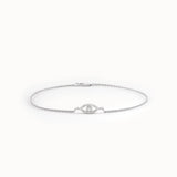 14k Solid Gold Evil Eye Bracelet - BRENNMORE