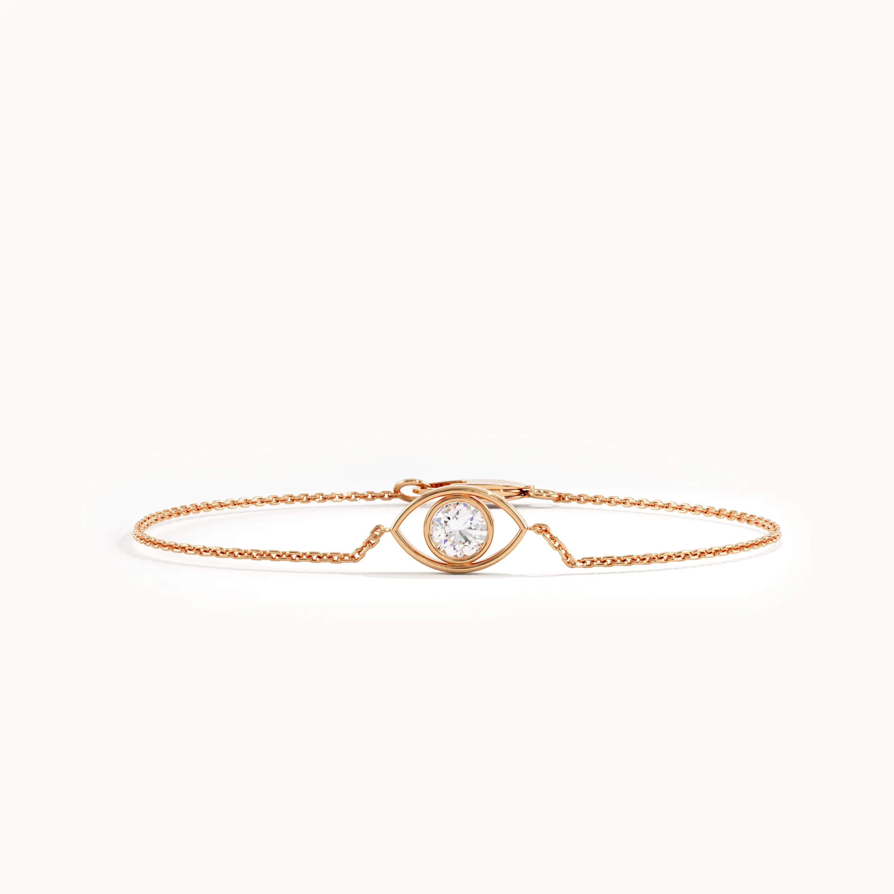 14k Solid Gold Evil Eye Bracelet for Women - BRENNMORE 