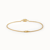 14k Solid Gold Evil Eye Bracelet - BRENNMORE