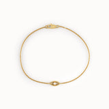 14k Solid Gold Evil Eye Bracelet - BRENNMORE