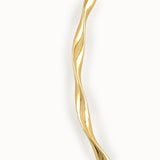 14k Gold Twist Bangle Bracelet - BRENNMORE