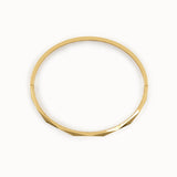 14k Gold Faceted Bangle Bracelet