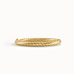 14k Gold Rope Bangle Bracelet - BRENNMORE 