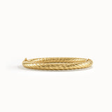 14k Gold Rope Bangle Bracelet - BRENNMORE 