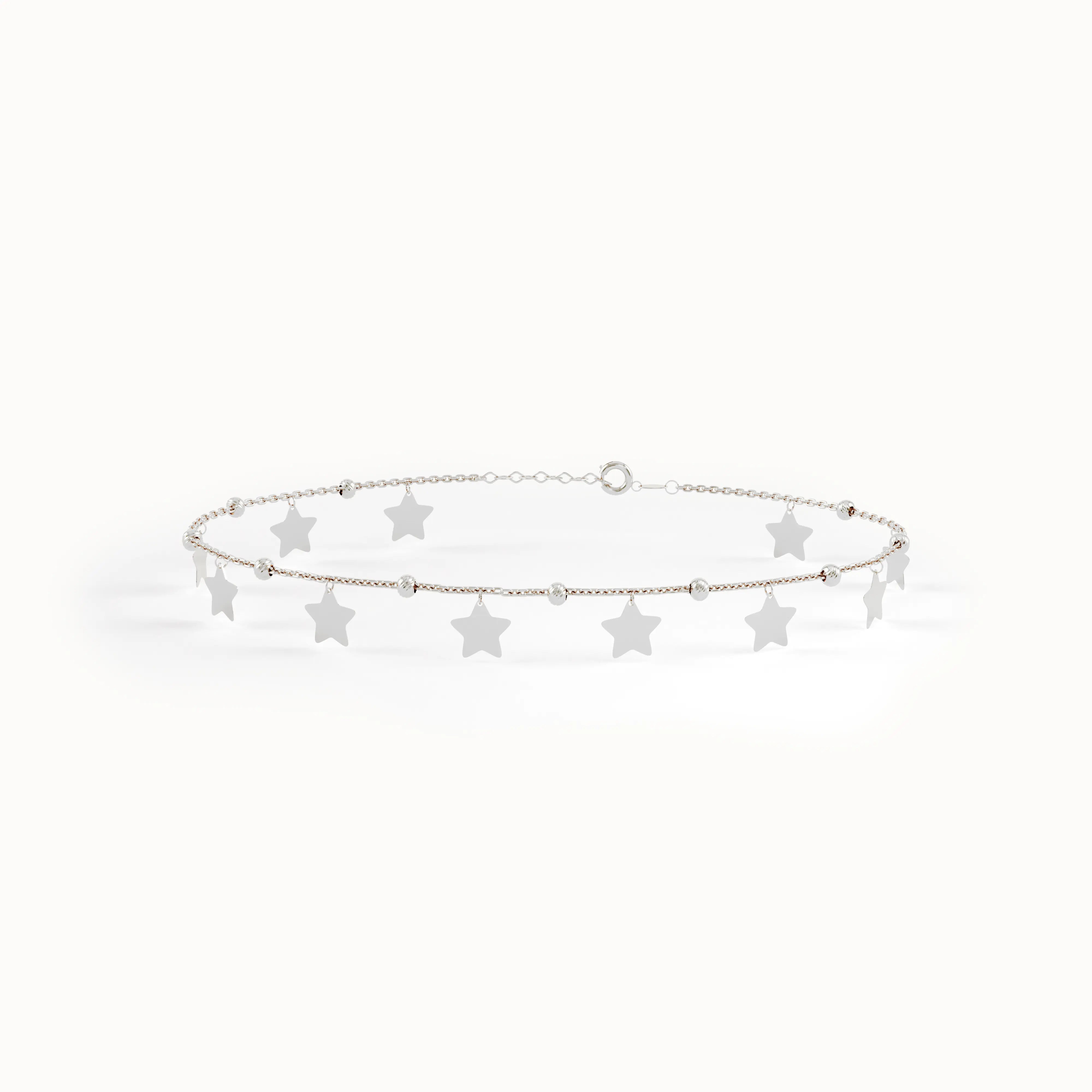 14k Gold Dangling Star Bracelet - BRENNMORE