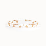14k Gold Dangling Star Bracelet - BRENNMORE