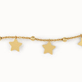 14k Gold Dangling Star Bracelet - BRENNMORE