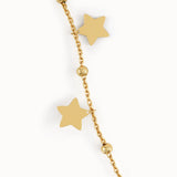 14k Gold Dangling Star Bracelet - BRENNMORE
