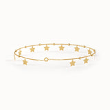 14k Gold Dangling Star Bracelet - BRENNMORE