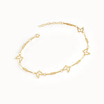 Gold Chain Butterfly Bracelet - BRENNMORE 