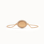 Pave Lab Diamond Oval Gold Bracelet - BRENNMORE 