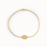 Pave Lab Diamond Oval Gold Bracelet