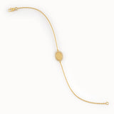 Pave Lab Diamond Oval Gold Bracelet
