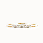 Baguette Bar Bracelet in 14K Gold - BRENNMORE 