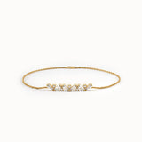 Baguette Bar Bracelet in 14K Gold - BRENNMORE