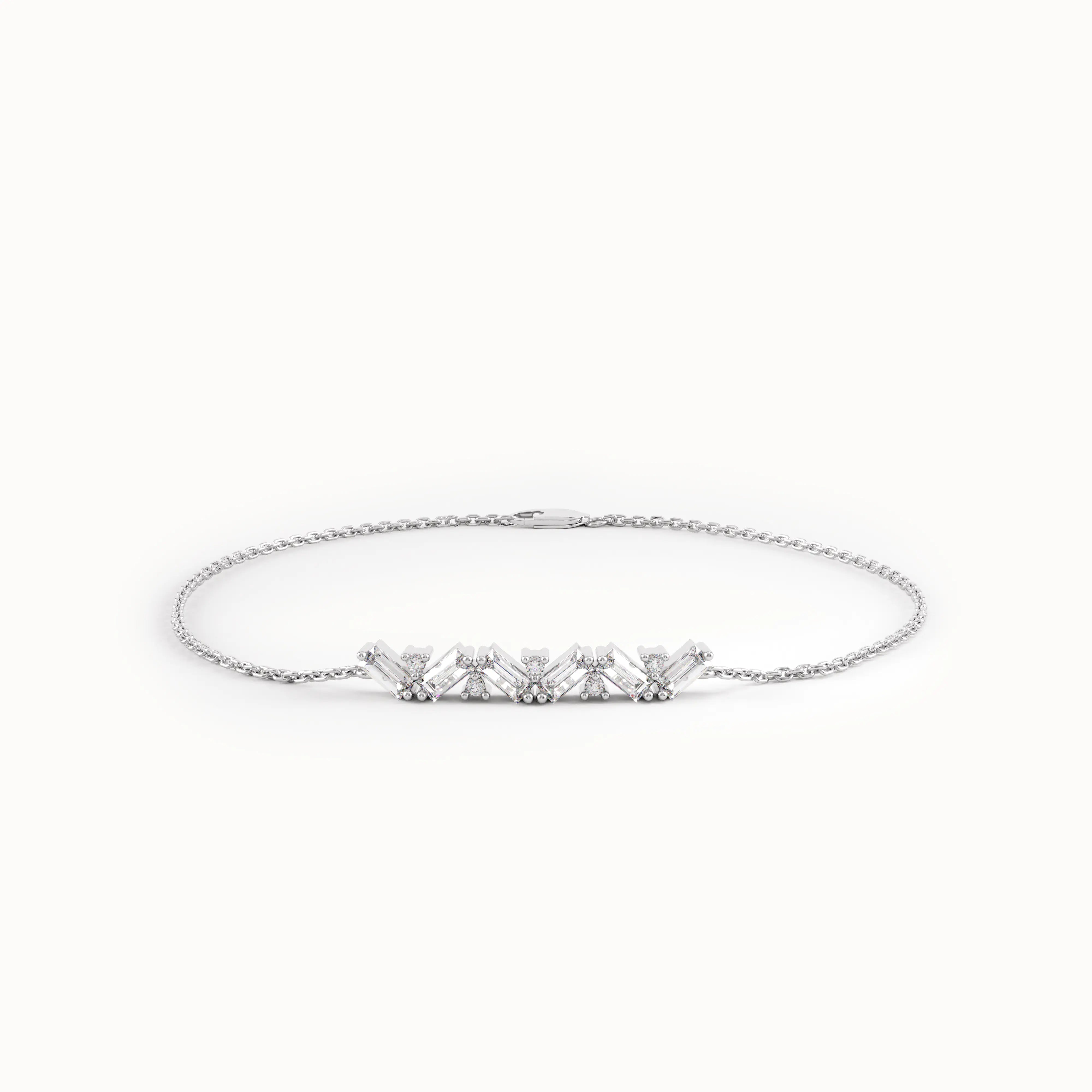 Baguette Bar Bracelet in 14K Gold - BRENNMORE