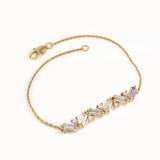 Baguette Bar Bracelet in 14K Gold - BRENNMORE 