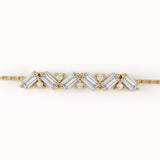 Baguette Bar Bracelet in 14K Gold - BRENNMORE