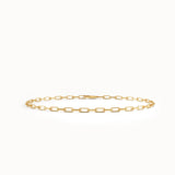 Slim Link Chain Bracelet in 14K Gold - BRENNMORE 