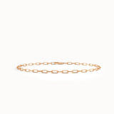 Slim Link Chain Bracelet in 14K Gold - BRENNMORE 