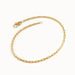 Slim Link Chain Bracelet in 14K Gold - BRENNMORE 