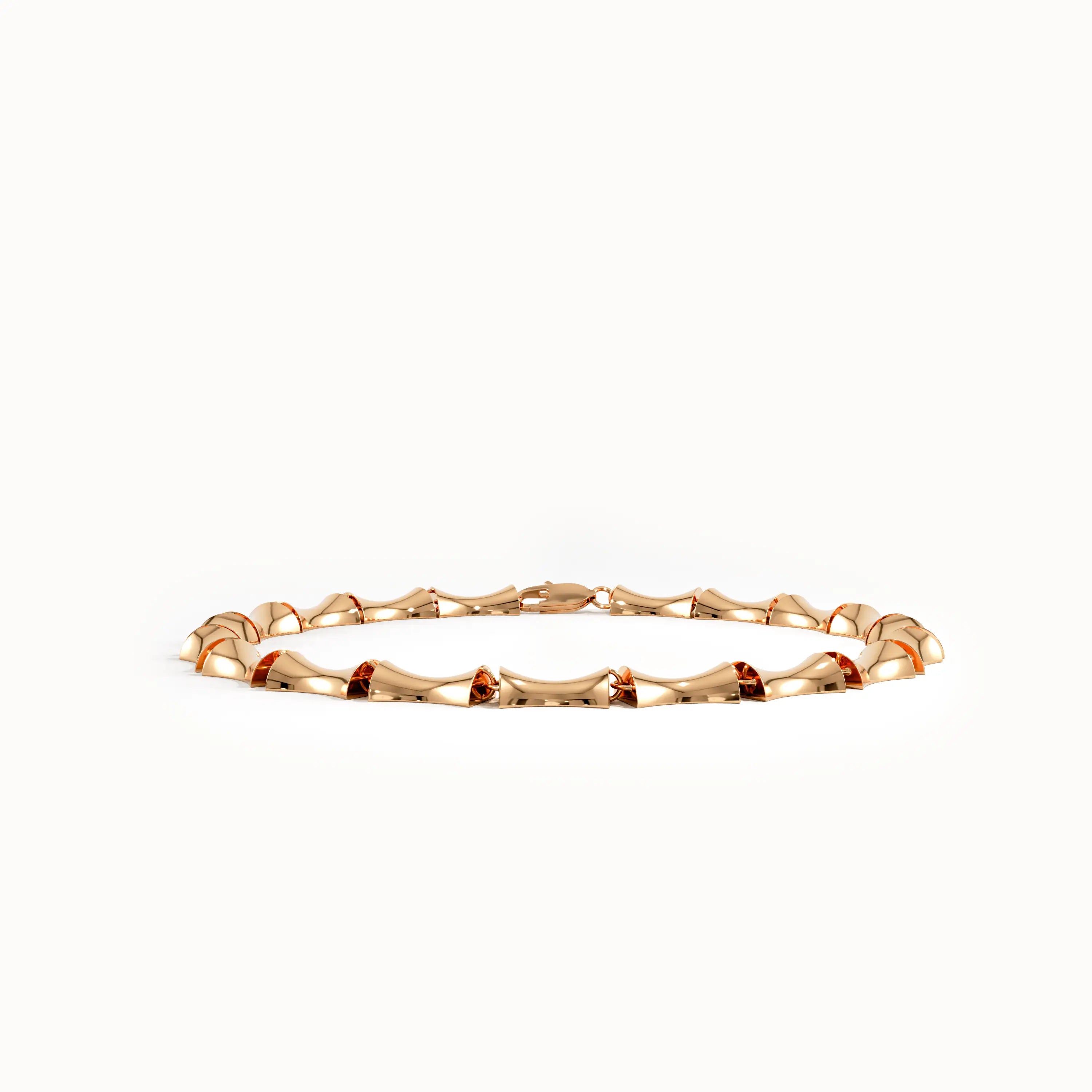 Bone Bracelet in 14K Gold with Thick & Bold Design - BRENNMORE 