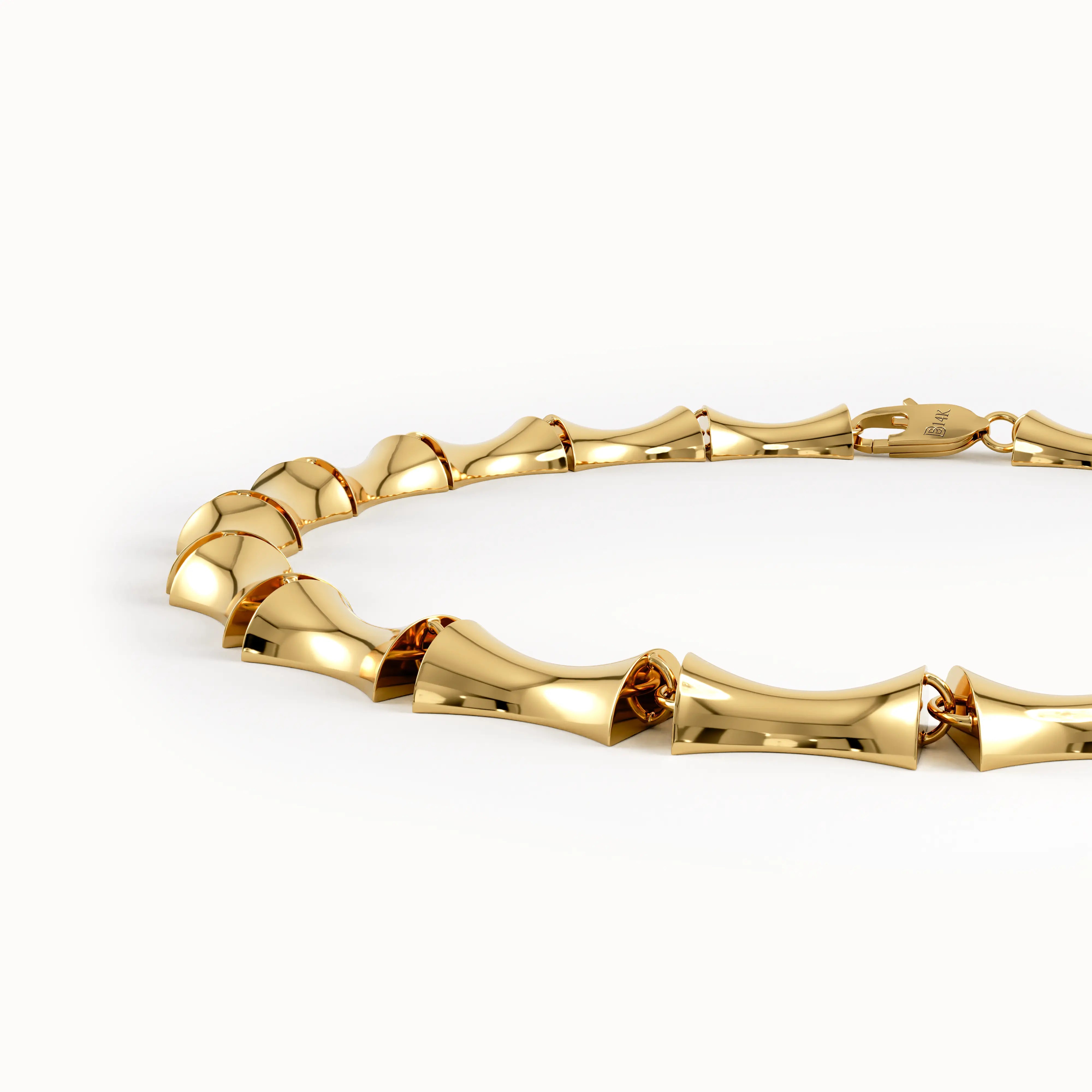 Bone Bracelet in Gold with Bold Design - BRENNMORE