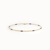 Mixed Metal Bar Bracelet in 14K Gold - BRENNMORE