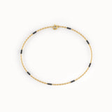 Mixed Metal Bar Bracelet in 14K Gold - BRENNMORE
