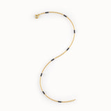 Mixed Metal Bar Bracelet in 14K Gold - BRENNMORE