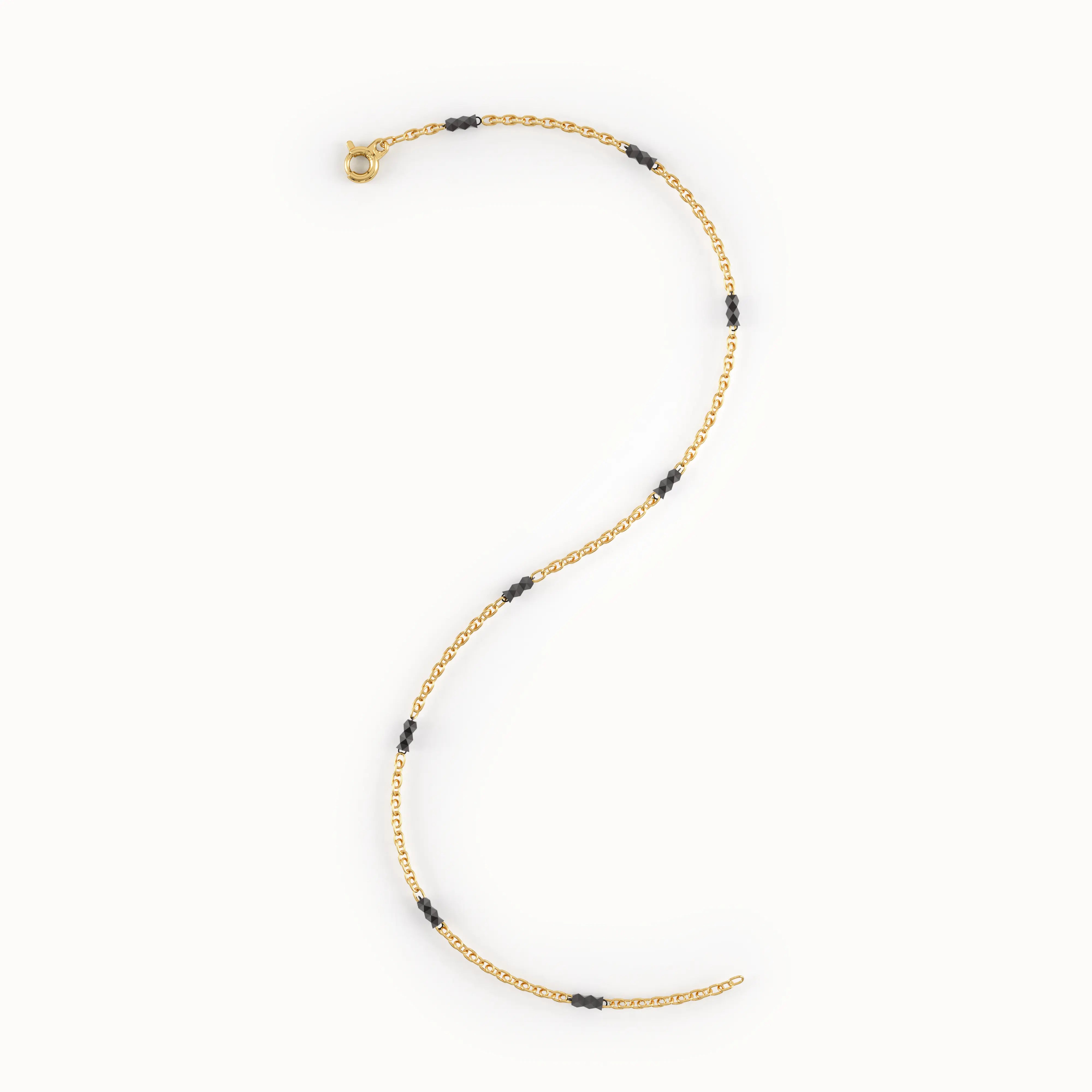 Mixed Metal Bar Bracelet in 14K Gold - BRENNMORE