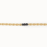 Mixed Metal Bar Bracelet in 14K Gold - BRENNMORE
