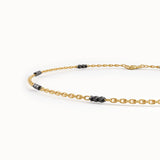 Mixed Metal Bar Bracelet in 14K Gold - BRENNMORE