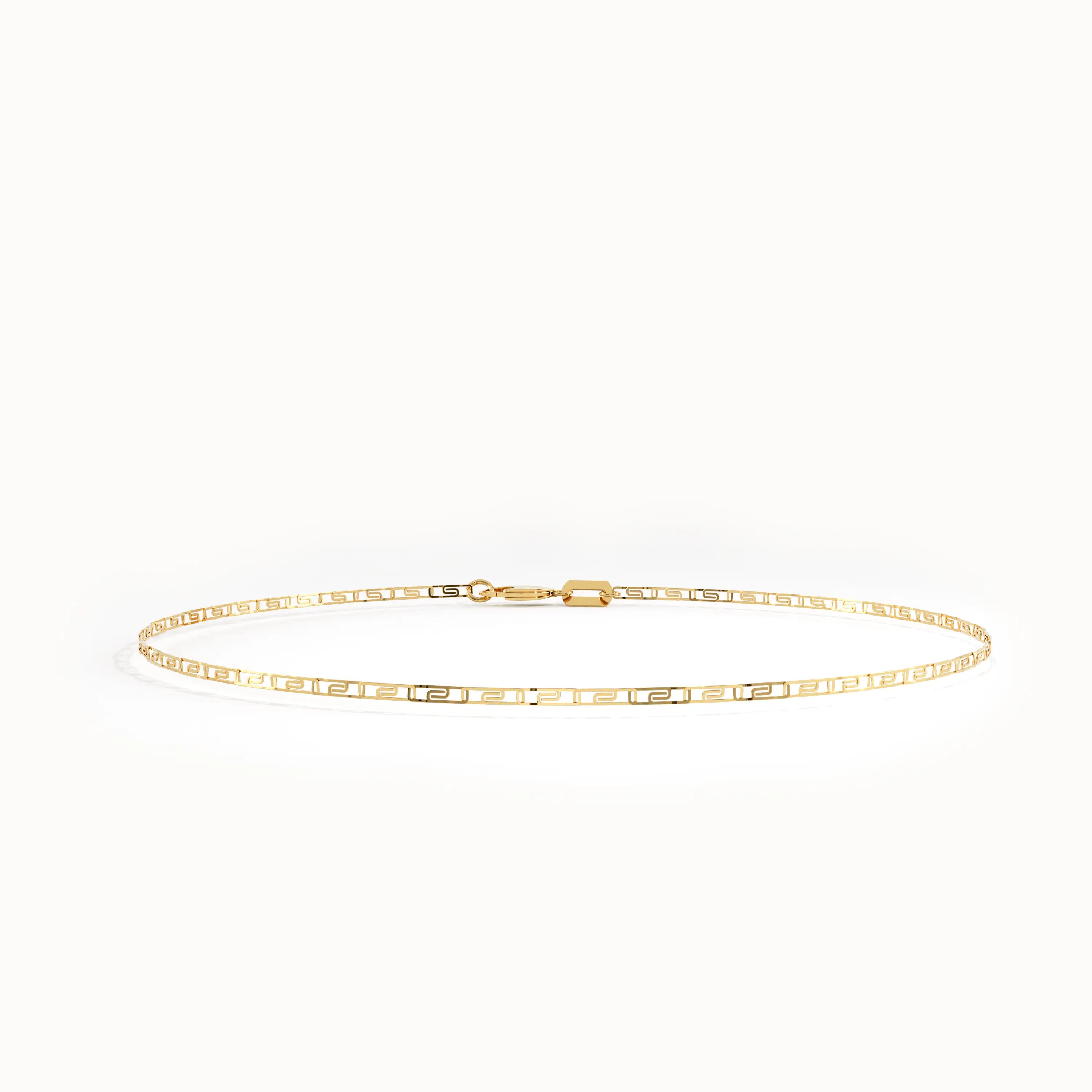 Scroll Chain Bracelet in 14K Gold - BRENNMORE 